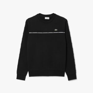 logo trim fleece sweatshirt